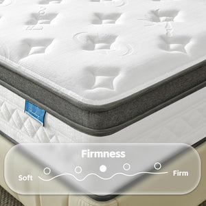 12-Inch Cooling Hybrid Mattress with Gel Memory Foam & Pocket Coils
