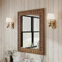 Rectangular Wood Framed Wall Mirror 37"x28"