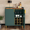 Bar Cabinet with Wine Rack & Stemware Holders