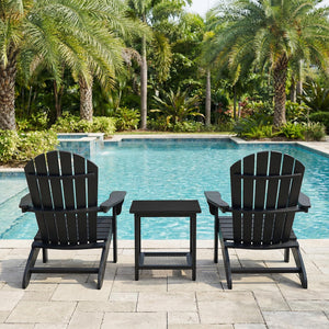 2-Tier Outdoor Side Table with Storage