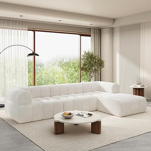 L-Shaped Sectional Sofa with Chaise Lounge – 122" Modular Cloud Couch