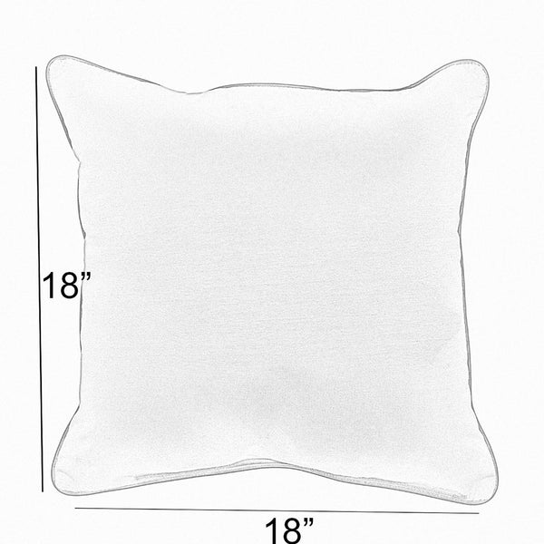 Sunbrella Gateway Mist Outdoor Corded Pillow Set of 2 — 18" x 18"