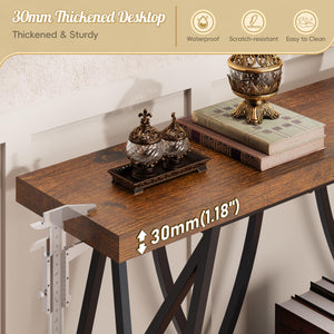 70.9" Industrial Console Table – Rustic Brown