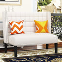 Tufted Loveseat Sofa with Wingback & Nail Head Trim