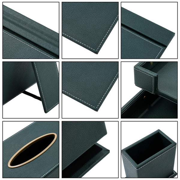 11-Piece PU Leather Desk Organizer Set