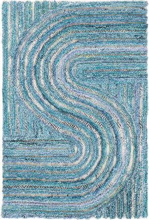 Mid-Century Modern Abstract Runner Rug 2'3" x 12'