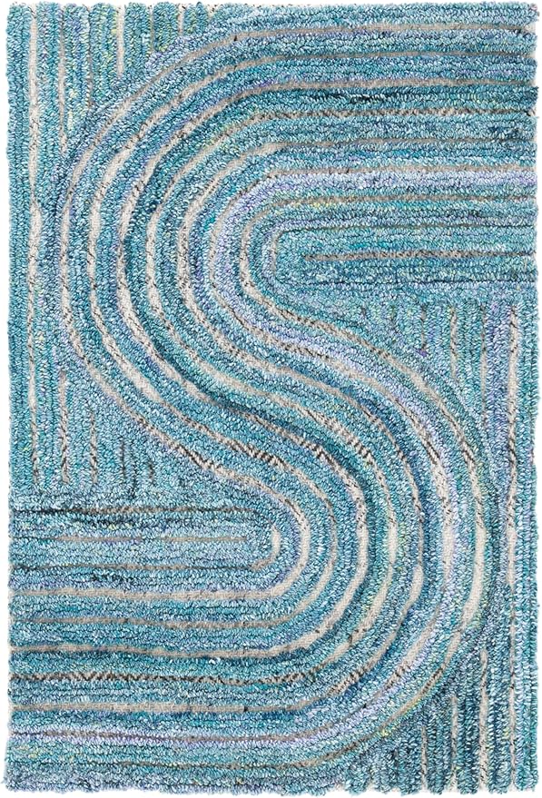 Mid-Century Modern Abstract Runner Rug 2'3" x 12'