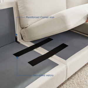 L-Shaped Sectional Sofa with Reversible Chaise