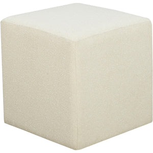 Square Cube Ottoman – Boucle Fabric, Snow