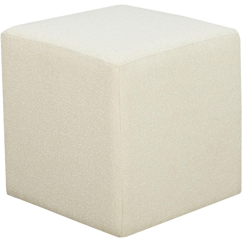 Square Cube Ottoman – Boucle Fabric, Snow