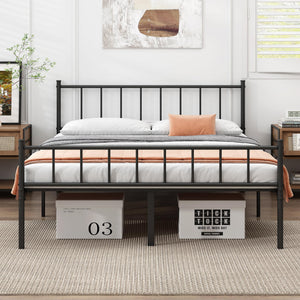 Metal Platform Bed Frame with Storage – No Box Spring Needed