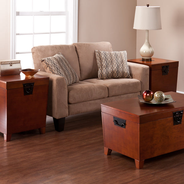 Mission Oak Trunk Table Set – 3 Piece