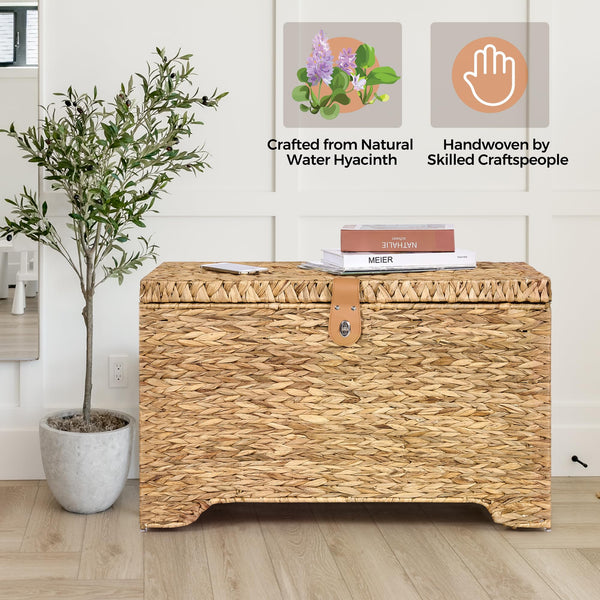 Water Hyacinth Storage Basket with Lid