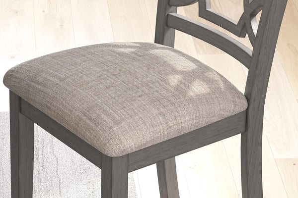 6-Piece Transitional Dining Table Set with Bench and Upholstered Chairs, Seats 6
