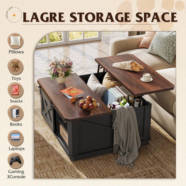 Lift Top Coffee Table with Storage
