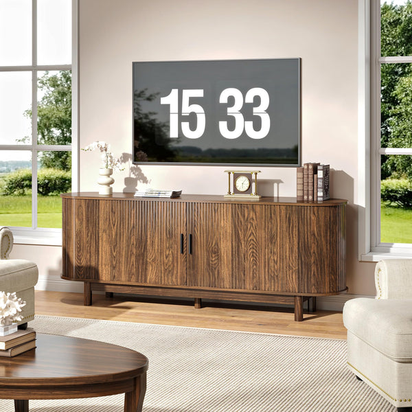 70-Inch Fireplace TV Stand with 50" Electric Fireplace for TVs up to 80"