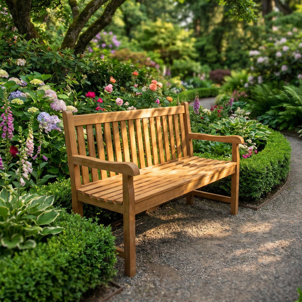 2-Person Teak Outdoor Garden Bench