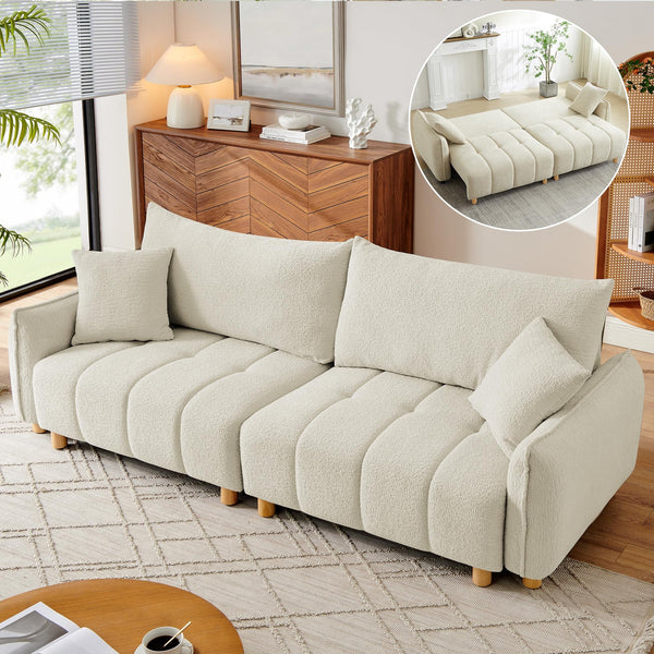 3-Seat Convertible Sleeper Sofa with Storage