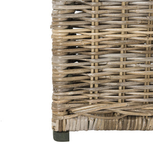 30" Wicker Storage Trunk with Removable Lid, Collapsible Rattan Chest