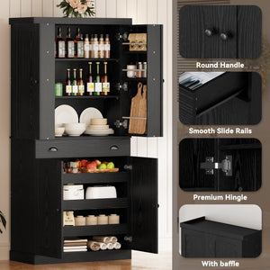 Kitchen Pantry Cabinet 72"