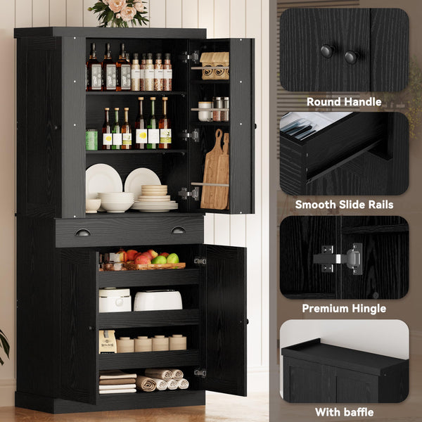 Kitchen Pantry Cabinet 72"