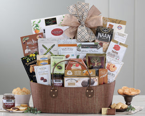 Gourmet Gift Basket with Cookies, Brownies & Cheese Spread