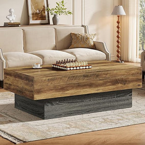55-Inch Rectangle Wood Coffee Table