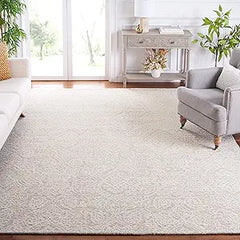 9x12 Hand-Tufted Wool Area Rug – Modern Floral