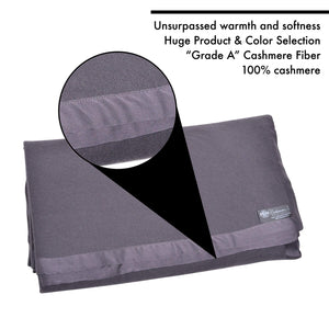 Pure Cashmere Twin Blanket – Faded Pewter
