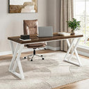 55-Inch Computer Desk with Z-Shaped Metal Legs