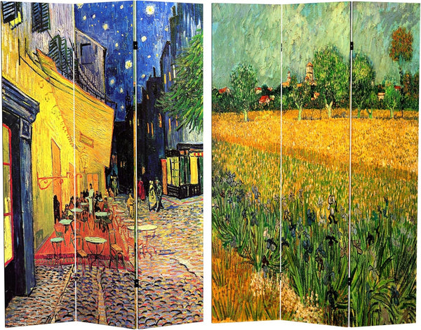 4-Panel Canvas Room Divider with Monet Art Print