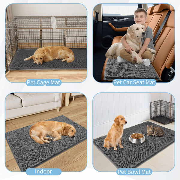 Chenille Door Mat – Absorbent, Non-Slip, Machine Washable