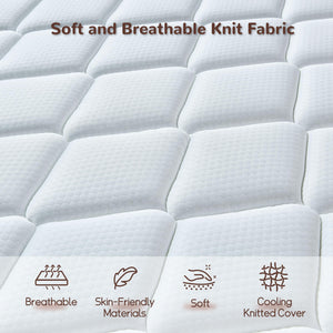 King Size Hybrid Memory Foam Pocket Spring Mattress 12 Inch