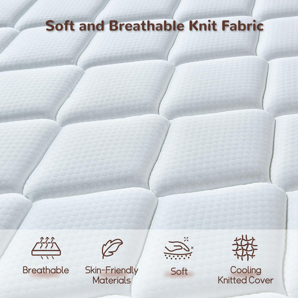 King Size Hybrid Memory Foam Pocket Spring Mattress 12 Inch