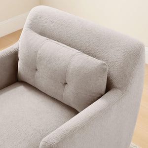 Oversized Accent Chair with Thick Cushion – Terry Fabric Armchair