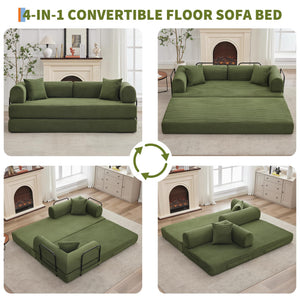 4-in-1 Convertible Sleeper Sofa Bed with Pillows