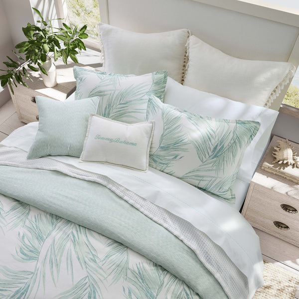 Tropical Comforter Bonus Set – Reversible Cotton Bedding with Shams & Throw Pillows