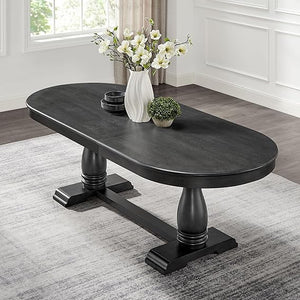 Oval Extendable Solid Wood Dining Table