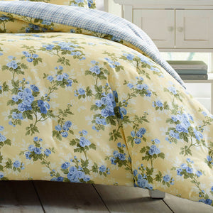 Queen Comforter Set 7-Piece Cotton Bedding – Cassidy Yellow