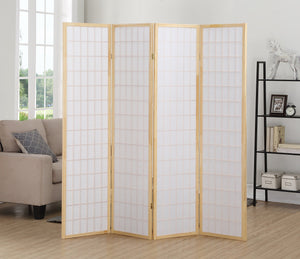 4-Panel Oriental Shoji Screen Room Divider
