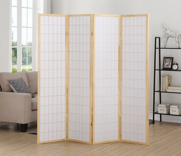 4-Panel Oriental Shoji Screen Room Divider