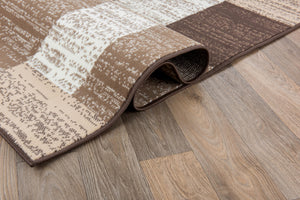 Contemporary Distressed Geometric Area Rug