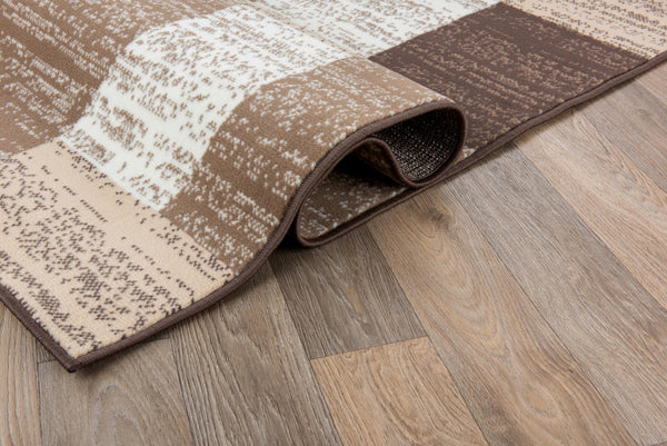 Contemporary Distressed Geometric Area Rug