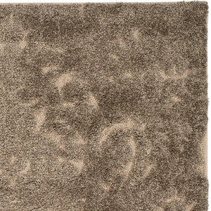 5'3" x 7'6" Shag Area Rug – Damask Design, Non-Shedding, 1.2-Inch Thick