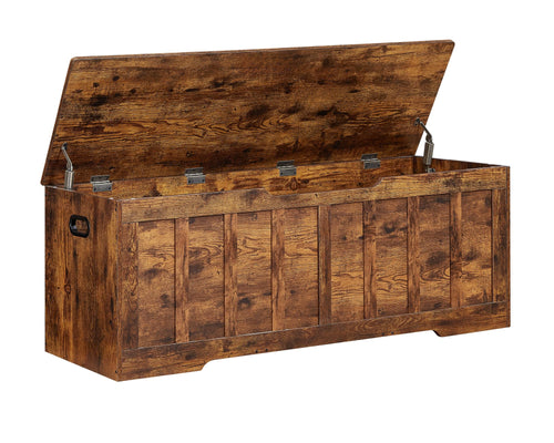 Extra Large Storage Chest Bench with Safety Hinges – 51.2" x 15.7" x 19.1"