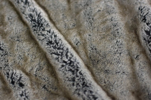 Faux Fur Throw Blanket — Timber Wolf, Reversible Velvet Plush