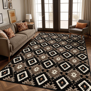 Aztec High-Low Velvet Area Rug