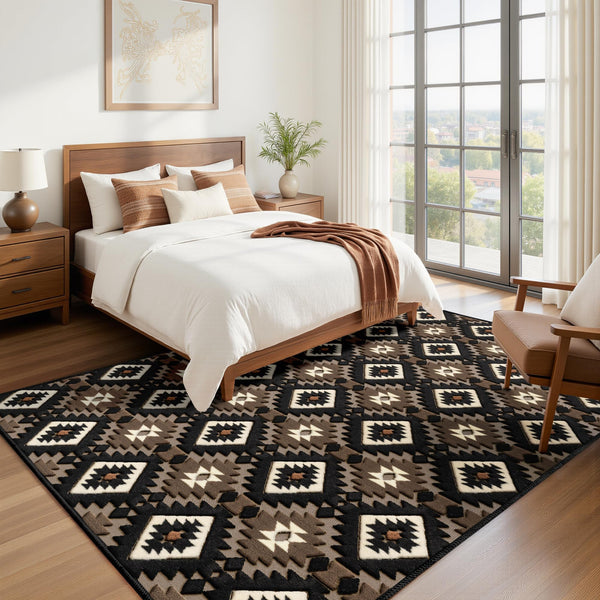 Aztec High-Low Velvet Area Rug