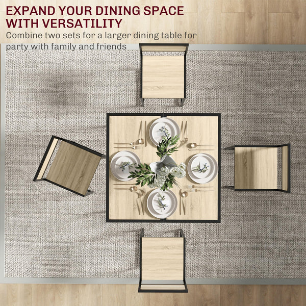3-Piece Industrial Dining Table Set for 2