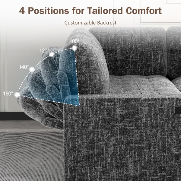 L-Shaped Modular Sectional Sleeper Sofa with Pull-Out Bed